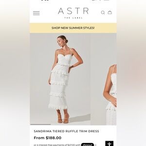 White Eyelet Tiered Midi Dress